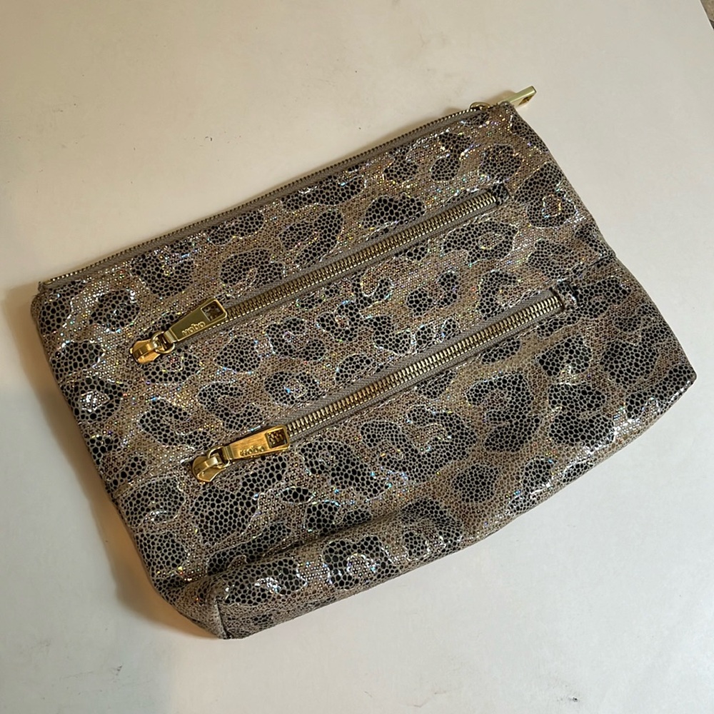 HOBO The Original Mara Metallic animal print Leather Clutch
